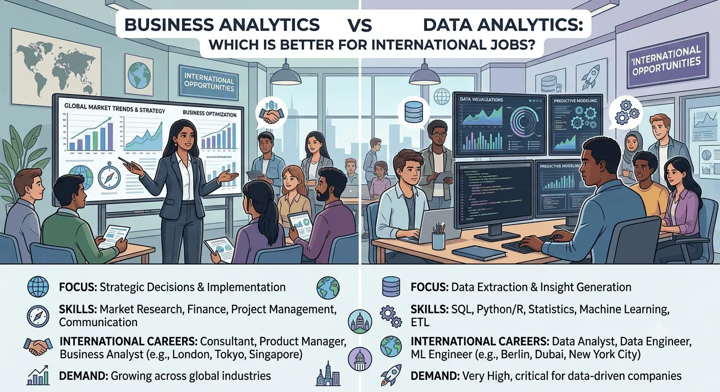 Business Analytics vs Data Analytics: Which Is Better for International Jobs?
