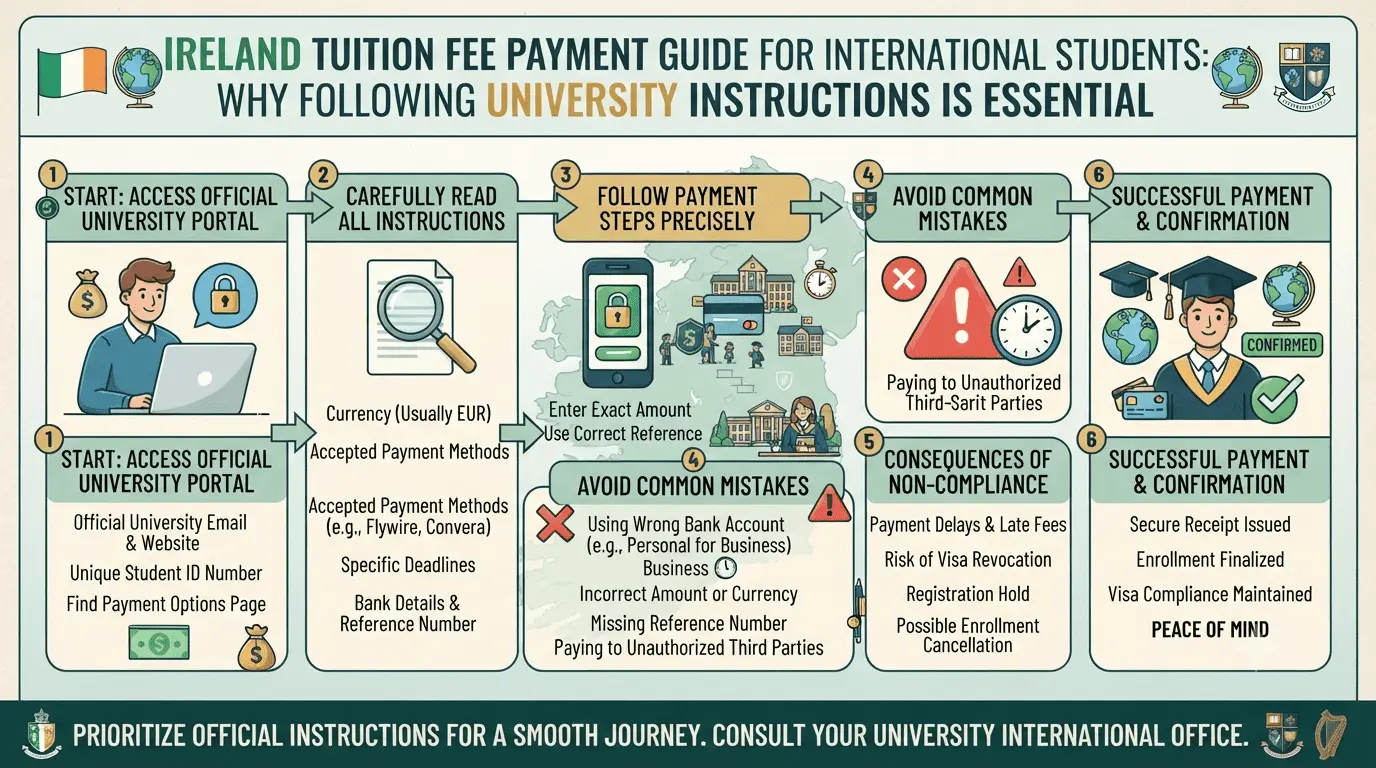 Ireland Tuition Fee Payment Guide for International Students: Why Following University Instructions Is Essential