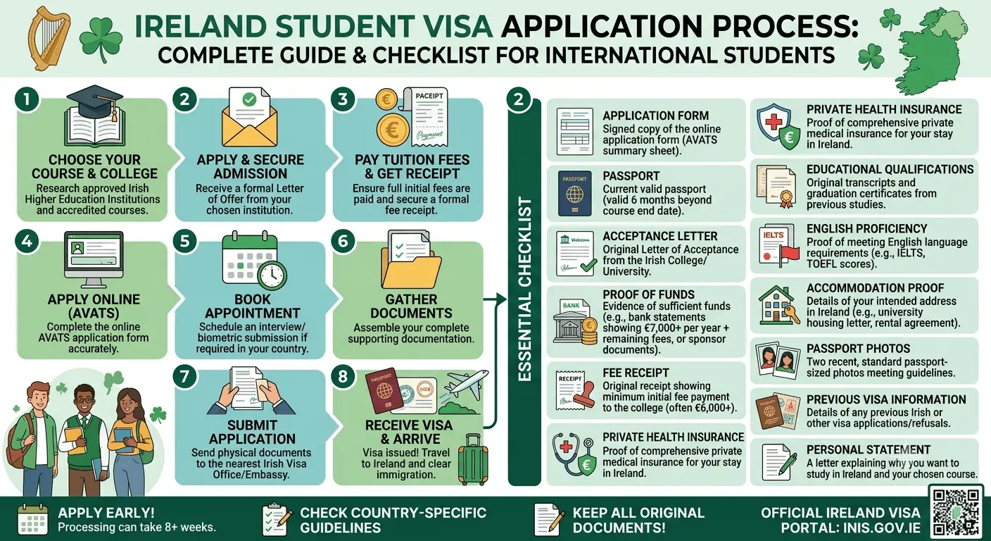 Ireland Student Visa Application Process: Complete Guide & Checklist for International Students