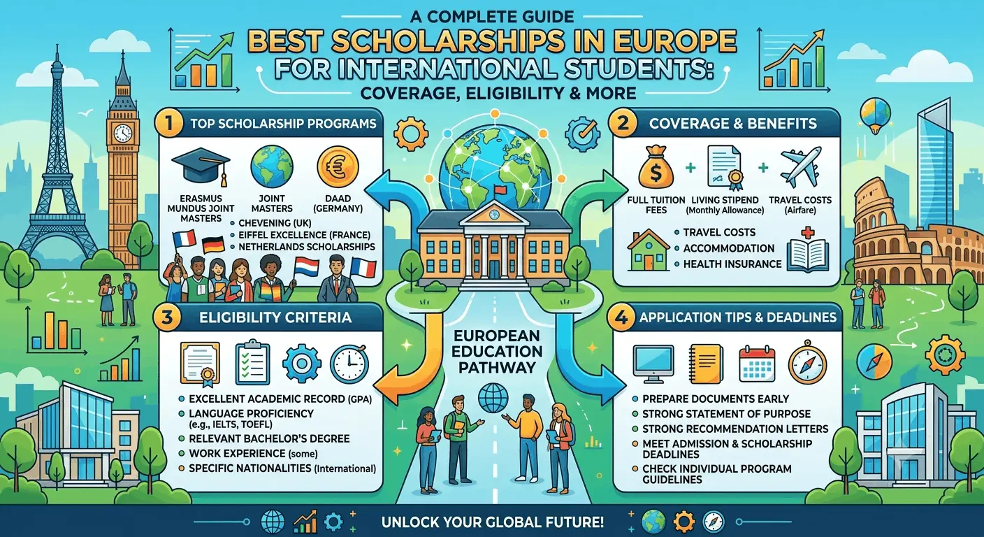 Best European Scholarships for International Students - 2026 Guide