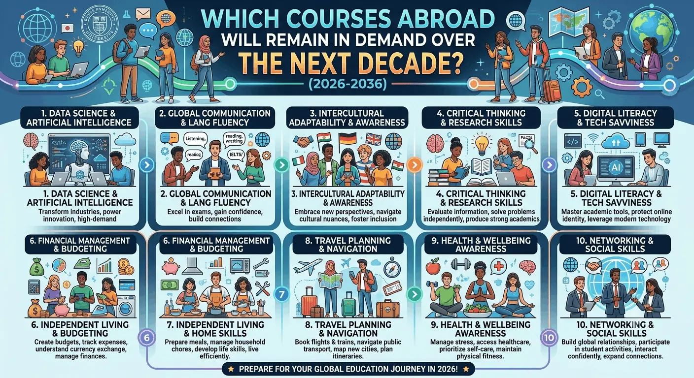 Top Courses to Study Abroad That Will Be in High Demand Over the Next Decade (2026–2036)