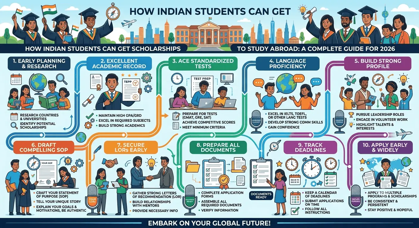 How Indian Students Can Get Scholarships to Study Abroad: A Complete Guide for 2026
