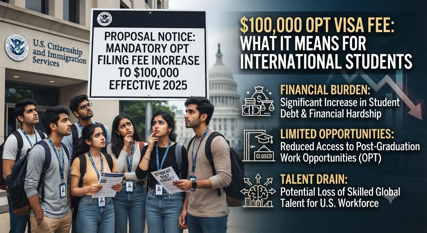 US Plans $100,000 OPT Visa Fee for Foreign Graduates: What It Means for International Students